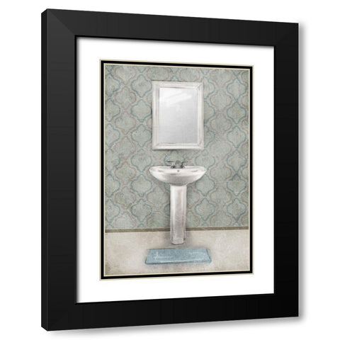 Vintage Sink Black Modern Wood Framed Art Print with Double Matting by Villa, Mlli