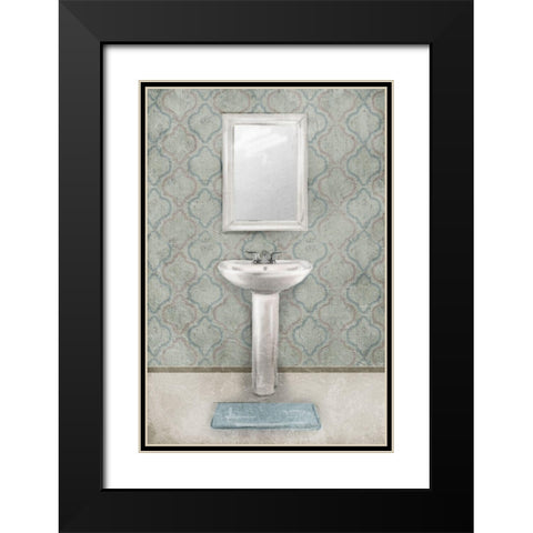 Vintage Sink Black Modern Wood Framed Art Print with Double Matting by Villa, Mlli