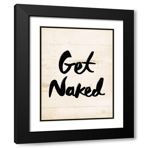 Get Naked Black Modern Wood Framed Art Print with Double Matting by Villa, Mlli