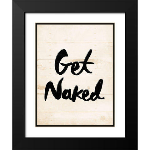Get Naked Black Modern Wood Framed Art Print with Double Matting by Villa, Mlli