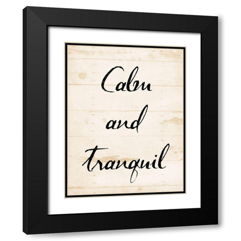 Calm Black Modern Wood Framed Art Print with Double Matting by Villa, Mlli