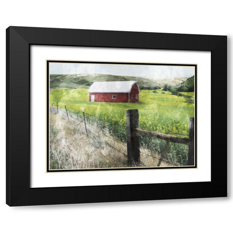 Look To The Farm Black Modern Wood Framed Art Print with Double Matting by Villa, Mlli