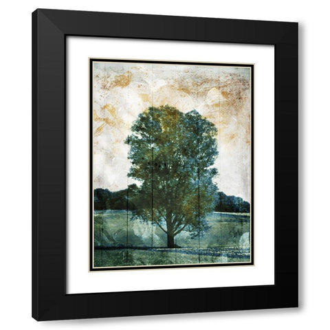 Lonely Tree Black Modern Wood Framed Art Print with Double Matting by Villa, Mlli