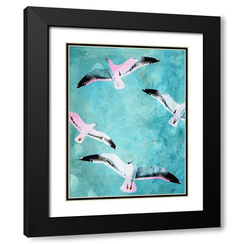 Birds In The Sky Black Modern Wood Framed Art Print with Double Matting by Villa, Mlli
