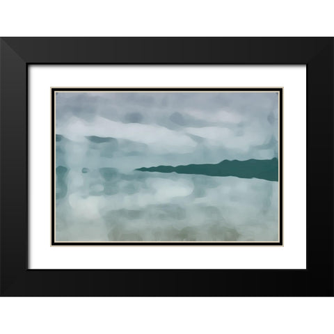 Blue View Black Modern Wood Framed Art Print with Double Matting by Villa, Mlli