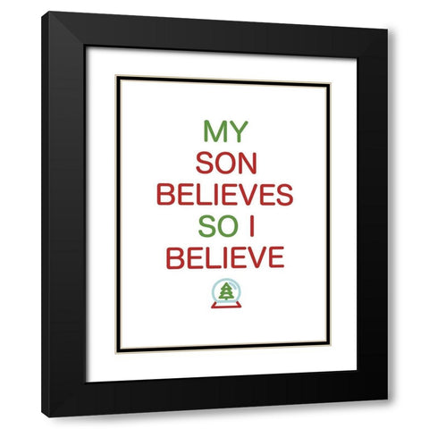 Son Believes Colors Black Modern Wood Framed Art Print with Double Matting by Villa, Mlli