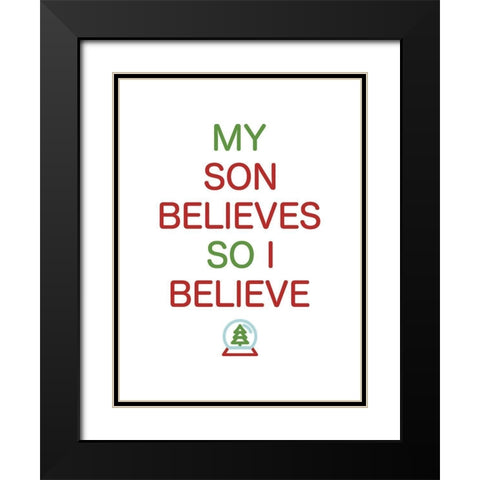 Son Believes Colors Black Modern Wood Framed Art Print with Double Matting by Villa, Mlli