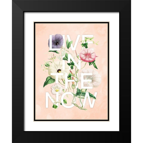 Live In The Now Black Modern Wood Framed Art Print with Double Matting by Villa, Mlli