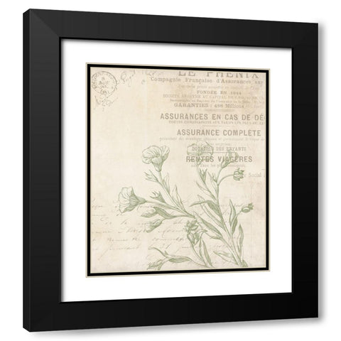 Lightened Vintage Black Modern Wood Framed Art Print with Double Matting by Villa, Mlli