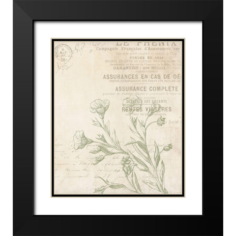 Lightened Vintage Black Modern Wood Framed Art Print with Double Matting by Villa, Mlli