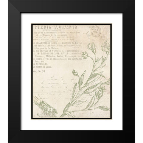 Lightened Vintage Two Black Modern Wood Framed Art Print with Double Matting by Villa, Mlli