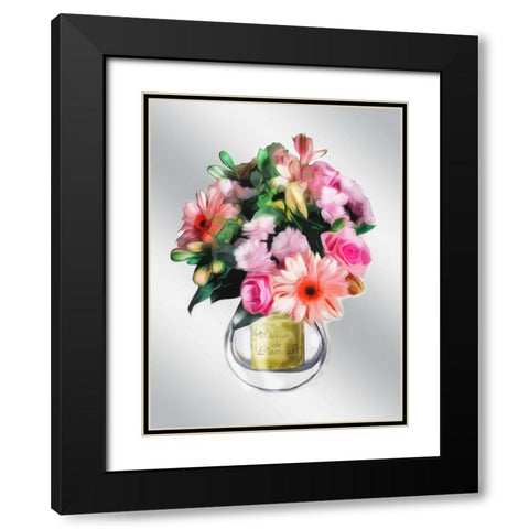 Odeur De Lamour Black Modern Wood Framed Art Print with Double Matting by Villa, Mlli