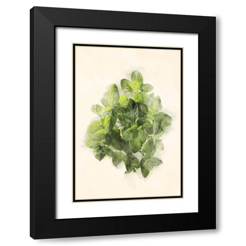 More Green Leaves Black Modern Wood Framed Art Print with Double Matting by Villa, Mlli