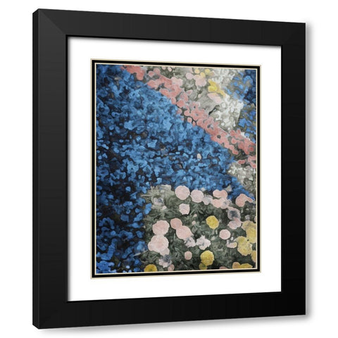 Mute Flower Patch Black Modern Wood Framed Art Print with Double Matting by Villa, Mlli