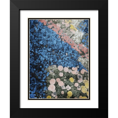 Mute Flower Patch Black Modern Wood Framed Art Print with Double Matting by Villa, Mlli