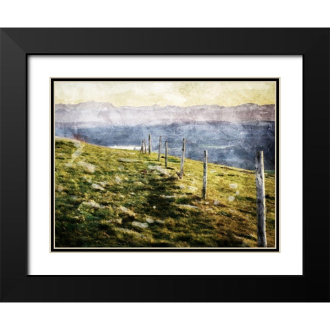 Walk On The Hill Black Modern Wood Framed Art Print with Double Matting by Villa, Mlli