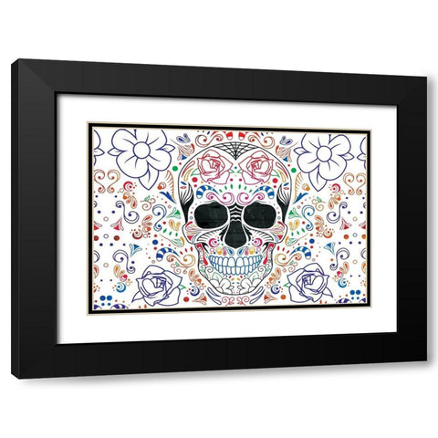 Colorful Candy Black Modern Wood Framed Art Print with Double Matting by Villa, Mlli