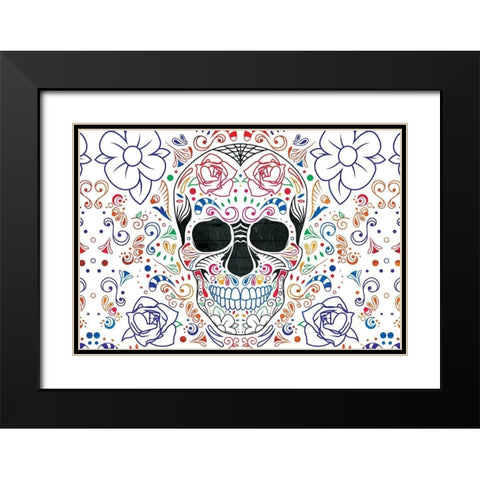 Colorful Candy Black Modern Wood Framed Art Print with Double Matting by Villa, Mlli
