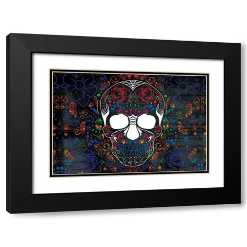 Colorful Candy Reverse Black Modern Wood Framed Art Print with Double Matting by Villa, Mlli