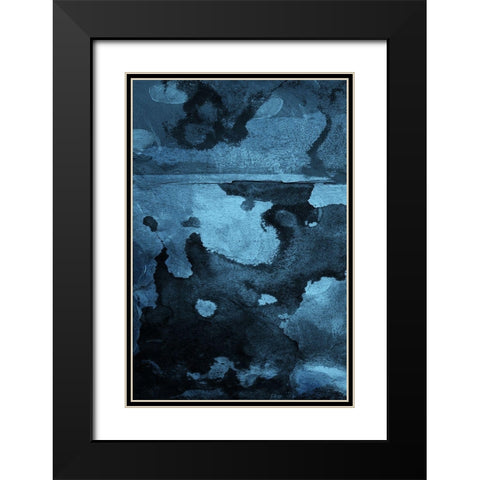 Burn Blue Part 1 Black Modern Wood Framed Art Print with Double Matting by Villa, Mlli