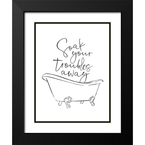 Soak Black Modern Wood Framed Art Print with Double Matting by Villa, Mlli
