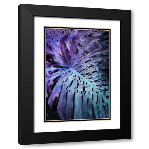 Night Foliage Black Modern Wood Framed Art Print with Double Matting by Villa, Mlli