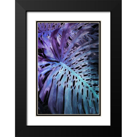 Night Foliage Black Modern Wood Framed Art Print with Double Matting by Villa, Mlli