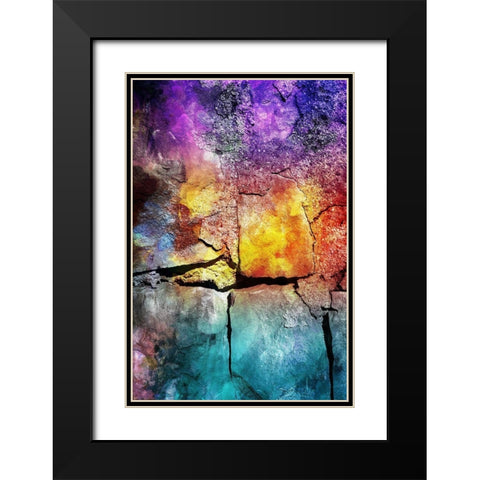 Rock Wall Black Modern Wood Framed Art Print with Double Matting by Villa, Mlli