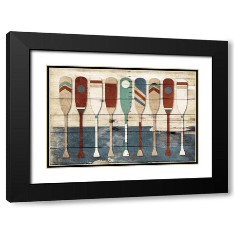 Oar Wall Two Black Modern Wood Framed Art Print with Double Matting by Villa, Mlli