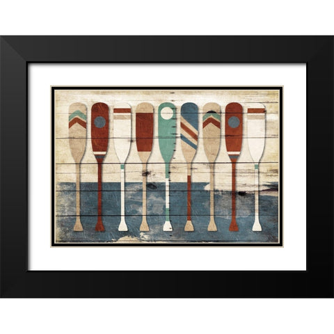 Oar Wall Two Black Modern Wood Framed Art Print with Double Matting by Villa, Mlli