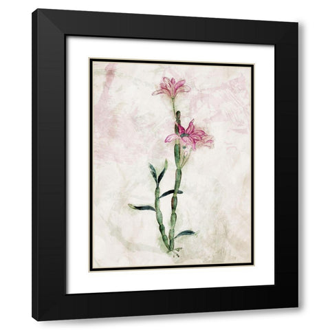 Water Flower Mate Black Modern Wood Framed Art Print with Double Matting by Villa, Mlli