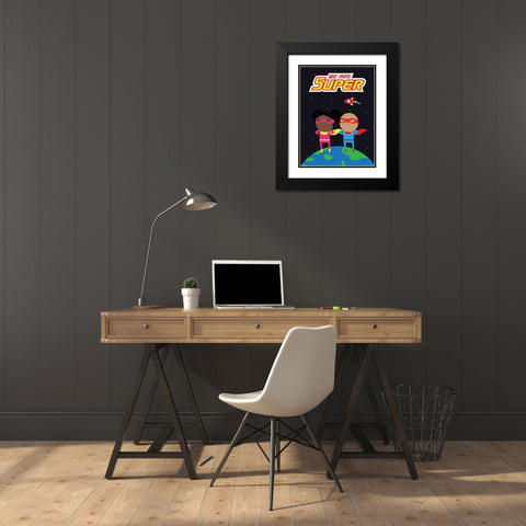 We Are Super Black Modern Wood Framed Art Print with Double Matting by Villa, Mlli