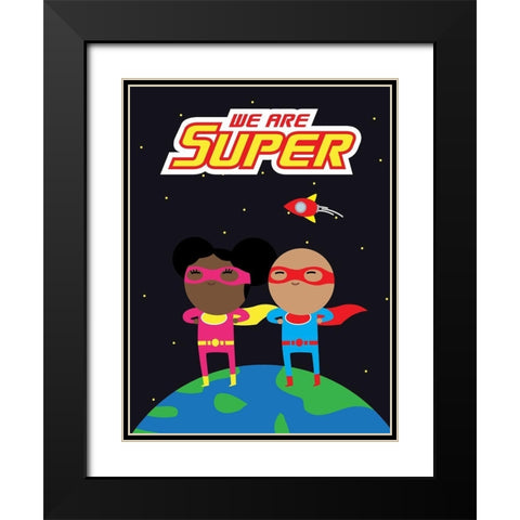 We Are Super Black Modern Wood Framed Art Print with Double Matting by Villa, Mlli
