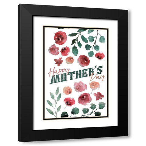 Floral Mothers Day Black Modern Wood Framed Art Print with Double Matting by Villa, Mlli
