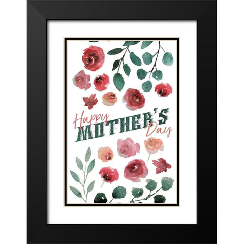 Floral Mothers Day Black Modern Wood Framed Art Print with Double Matting by Villa, Mlli