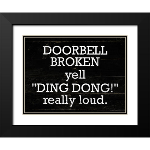 Doorbell Black Modern Wood Framed Art Print with Double Matting by Villa, Mlli