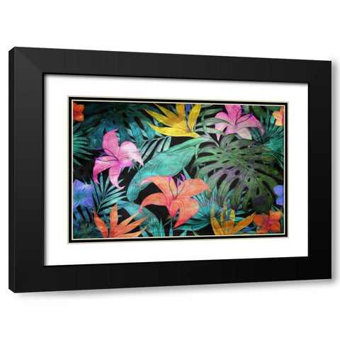Color In The Forest Black Modern Wood Framed Art Print with Double Matting by Villa, Mlli