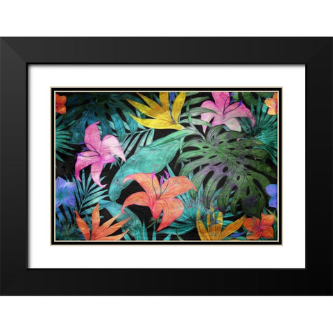 Color In The Forest Black Modern Wood Framed Art Print with Double Matting by Villa, Mlli