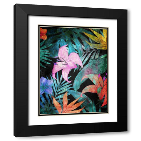 Color In The Forest Part 1 Black Modern Wood Framed Art Print with Double Matting by Villa, Mlli
