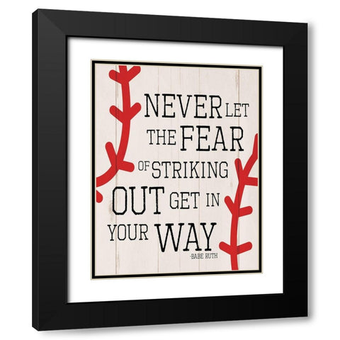 Striking Out Black Modern Wood Framed Art Print with Double Matting by Villa, Mlli