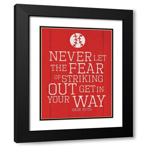 Strike Black Modern Wood Framed Art Print with Double Matting by Villa, Mlli