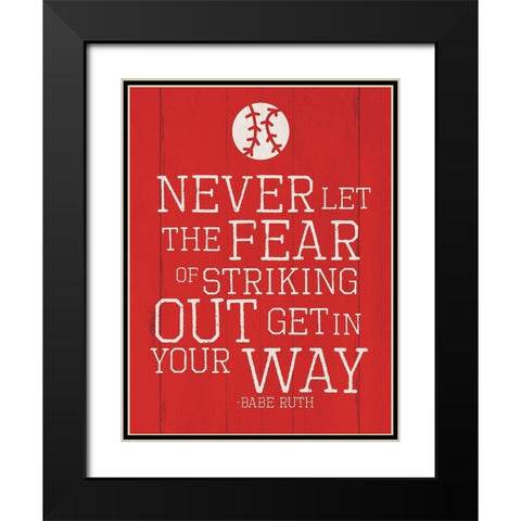 Strike Black Modern Wood Framed Art Print with Double Matting by Villa, Mlli