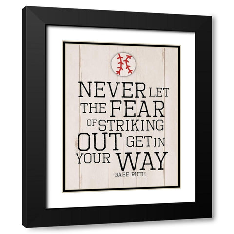 Strike Two Black Modern Wood Framed Art Print with Double Matting by Villa, Mlli