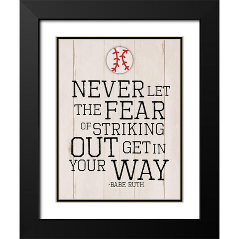 Strike Two Black Modern Wood Framed Art Print with Double Matting by Villa, Mlli