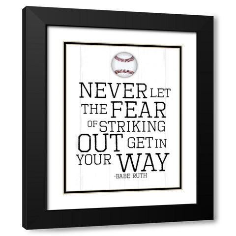 Strike Three Black Modern Wood Framed Art Print with Double Matting by Villa, Mlli