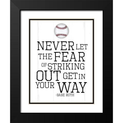 Strike Three Black Modern Wood Framed Art Print with Double Matting by Villa, Mlli