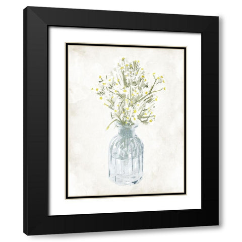 Flower View Black Modern Wood Framed Art Print with Double Matting by Villa, Mlli