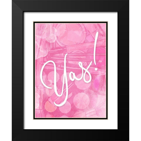 Yas Black Modern Wood Framed Art Print with Double Matting by Villa, Mlli