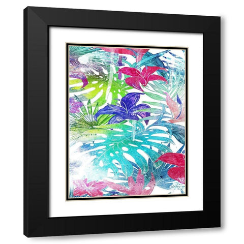 Bushel Of Tropical Black Modern Wood Framed Art Print with Double Matting by Villa, Mlli