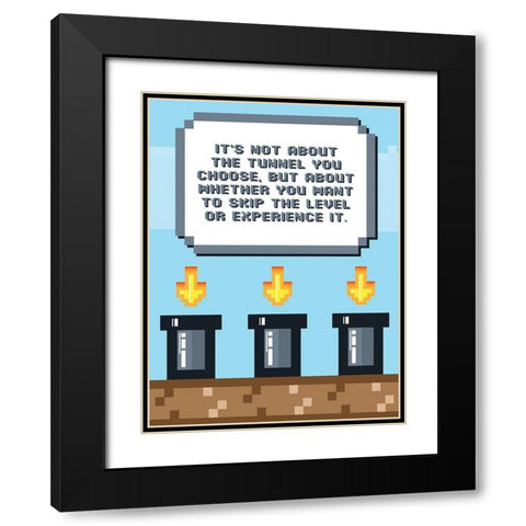 Experienced Gamer Black Modern Wood Framed Art Print with Double Matting by Villa, Mlli
